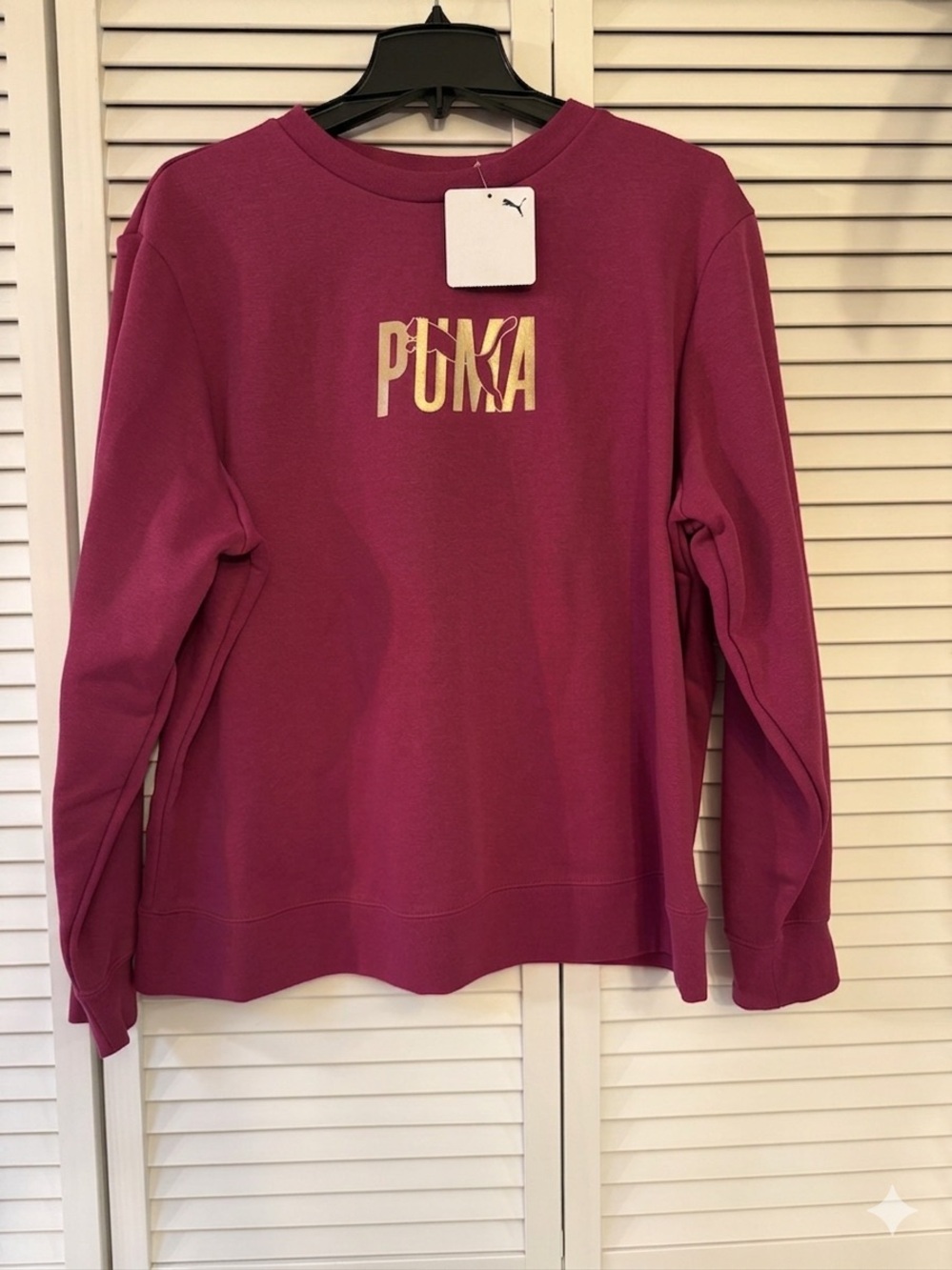 Puma Magenta Sweatshirt with Gold Logo